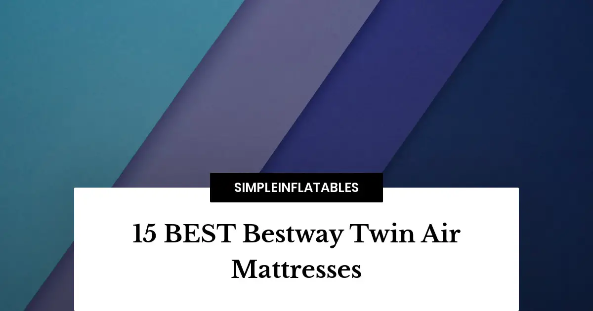 15 BEST Bestway Twin Air Mattresses