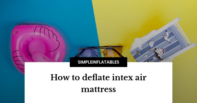 air mattress with internal pump deflate