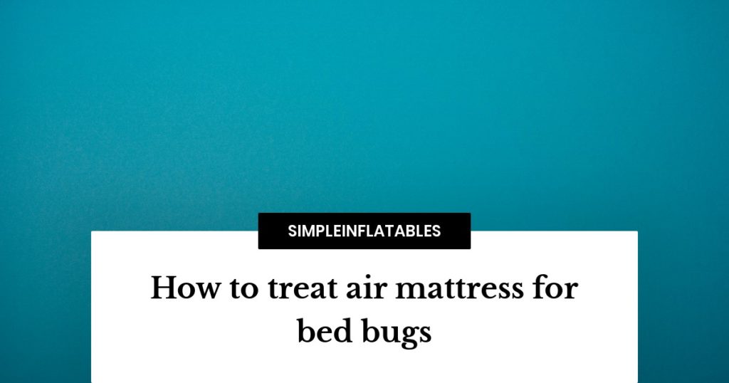 How to treat air mattress for bed bugs The ultimate guide