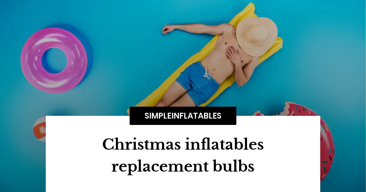 Christmas inflatables replacement bulbs