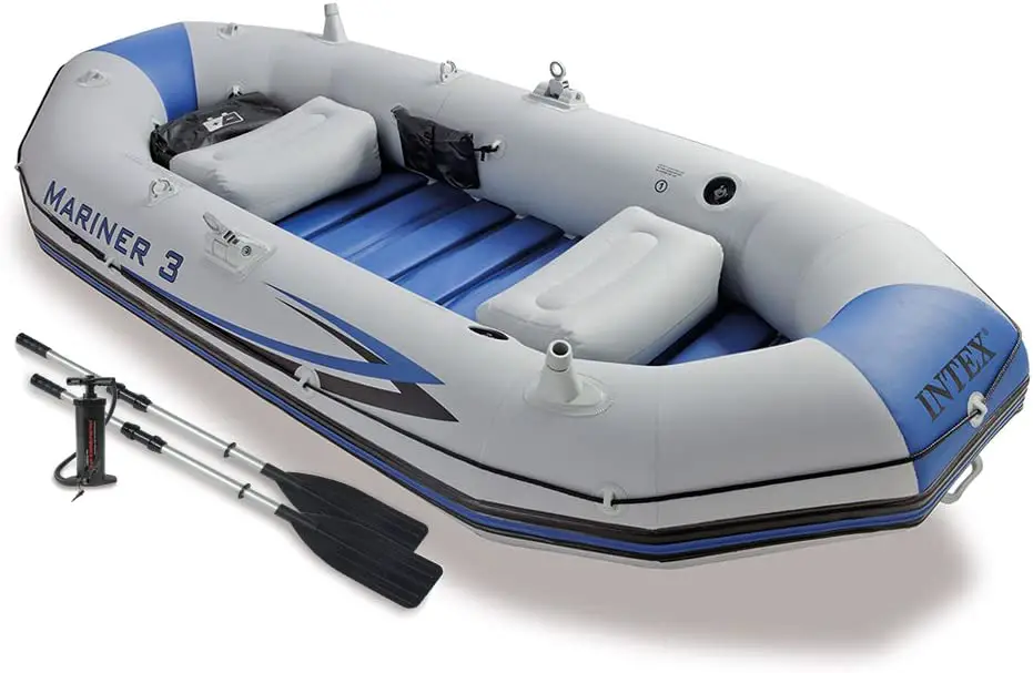 A white and blue inflatable boat

Description automatically generated with medium confidence