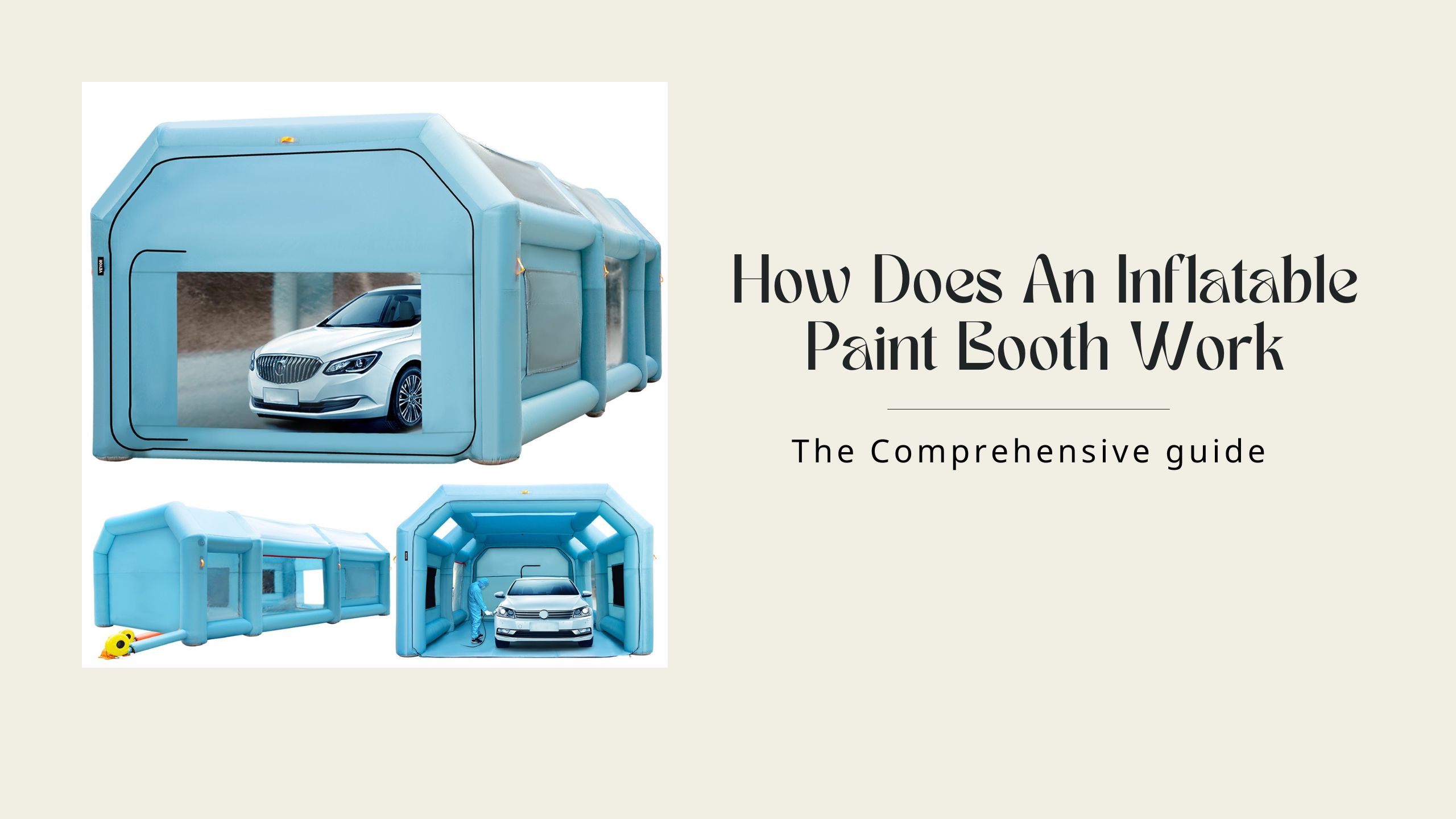 How does an inflatable paint booth work