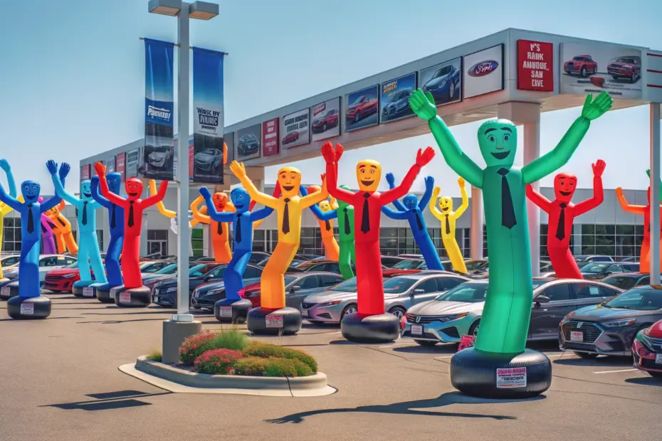 inflatable men at car dealerships