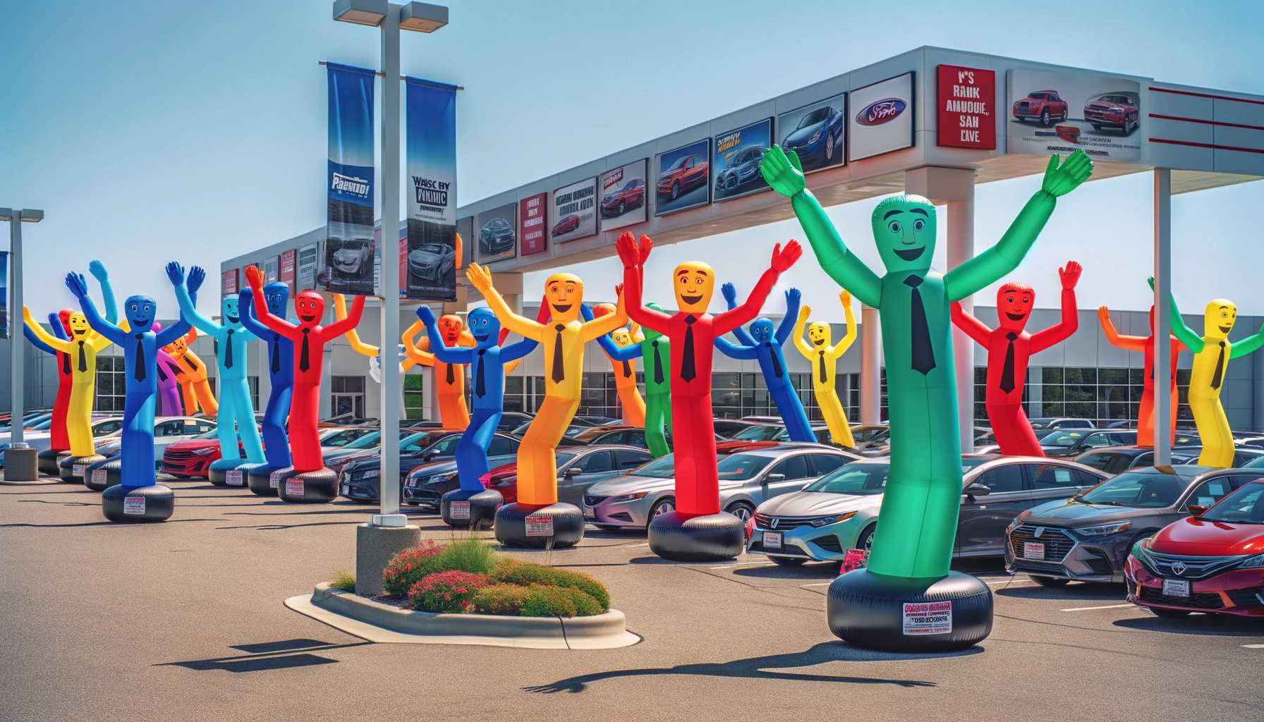inflatable men at car dealerships