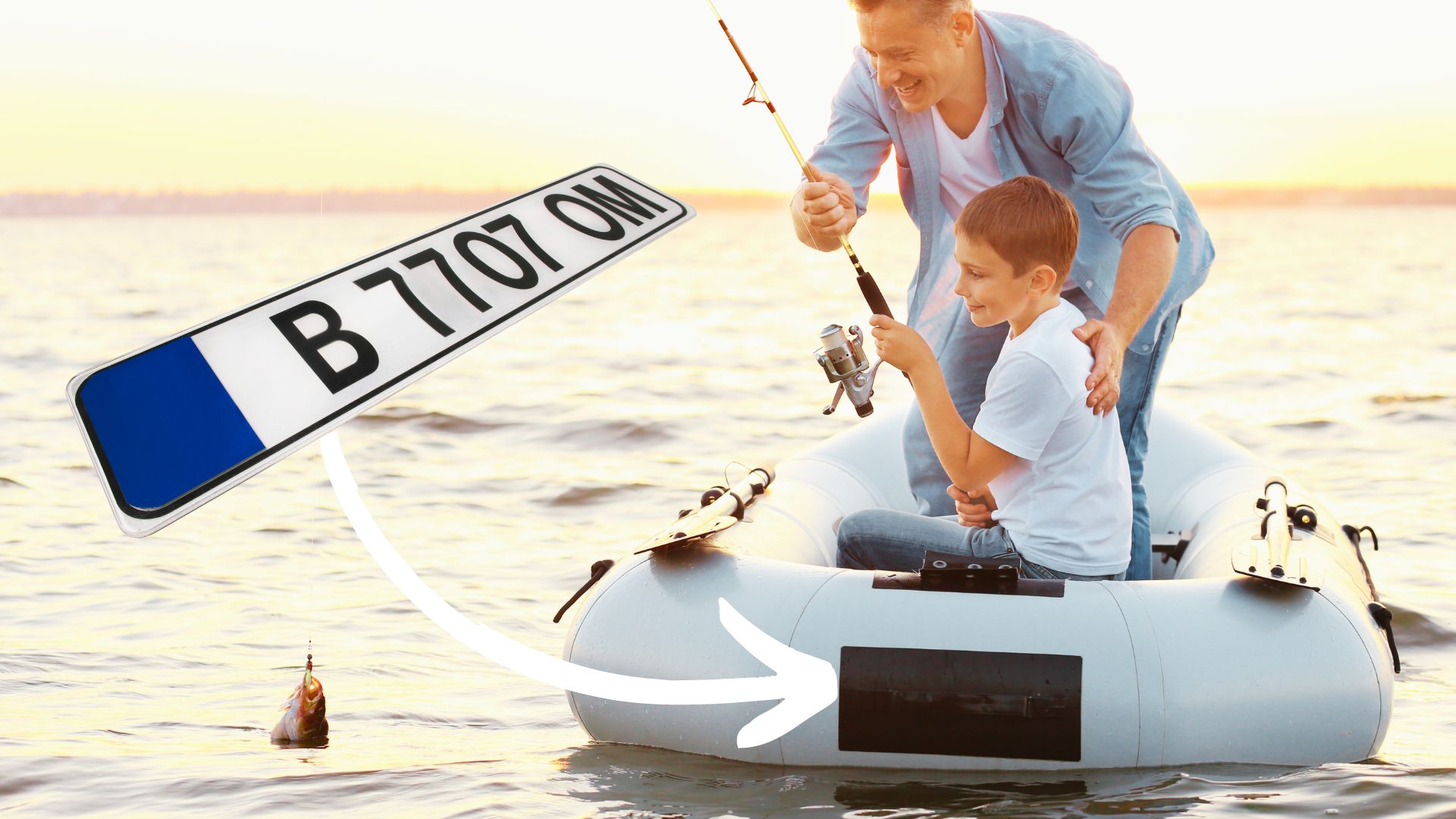 how to put registration numbers on inflatable boats